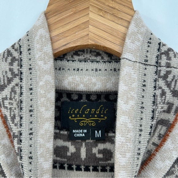 Icelandic Designs Catalina Nordic Mock Cowl Neck Merino Wool Sweater Size M - Picture 3 of 8